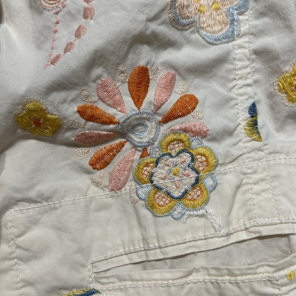 Johnny Was Embroidered Floral Blazer Small Boho Cottagecore Colorful Hippie - Picture 13 of 13